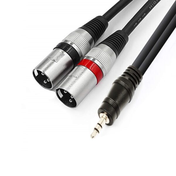 CABLE AUDIO JACK 3.5mm MACHO ST - 2x XLR 3P MACHO 1.5M