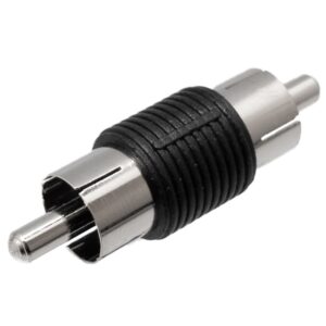 ADAPTADOR RCA MACHO - MACHO PLASTICO NEGRO