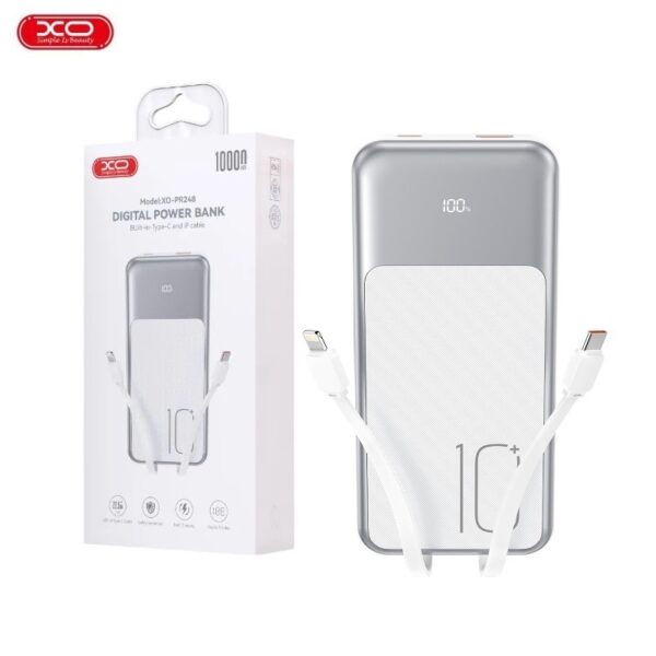 POWER BANK XO DISPLAY 10.000MAH 22.5W PD3.0/QC3.0 USB-C/iPhone BLANCO