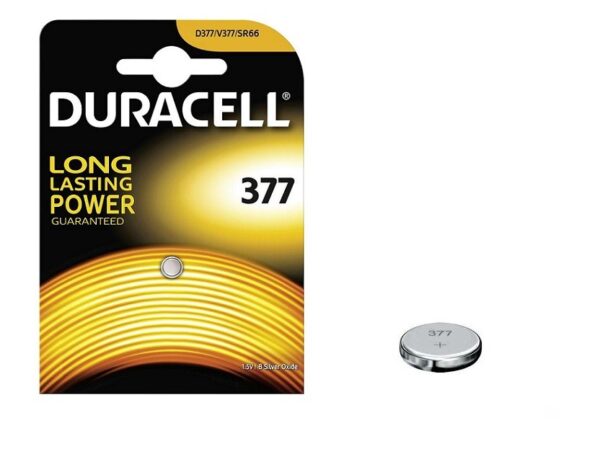 PILA DURACELL ÓXIDO DE PLATA 377 PACK 1U - Imagen 3