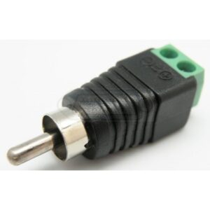 CONECTOR RCA MACHO CON TERMINALES TORNILLO