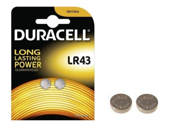 PILA DURACELL BOTÓN LR43 ALCALINA 1.5V PACK 2U - Imagen 3
