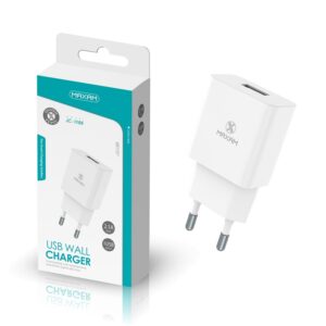 CARGADOR PARED USB 5V 2.1A MAXAM BLANCO
