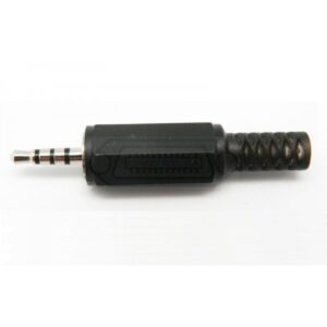 CONECTOR JACK 2.5mm MACHO 4P AÉREO PLÁSTICO