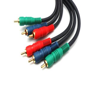 CABLE VÍDEO COMPONENTES (RGB) x3 RCA MACHO - MACHO 10M
