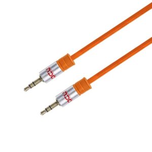 CABLE JACK 3.5 MACHO - MACHO ESTÉREO DCU NARANJA 1.5M
