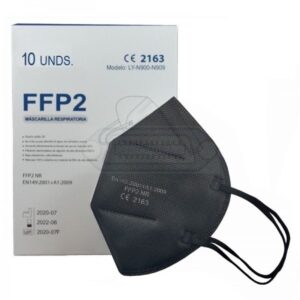 CAJA DE MASCARILLAS FFP2 NR NEGRO 10 UNDS.