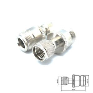 ADAPTADOR COAXIAL MINI UHF MACHO - TIPO N HEMBRA