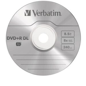 DVD+R DOBLE CAPA 8.5GB  8X PACK 5 UNDS.