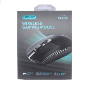 RATÓN ÓPTICO WIRELESS GAMING MAXAM 800/1200/1600DPI NEGRO