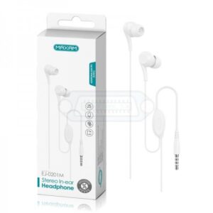 AURICULARES IN-EAR MAXAM JACK 3.5mm/MICRO, BLANCO, 1.2m