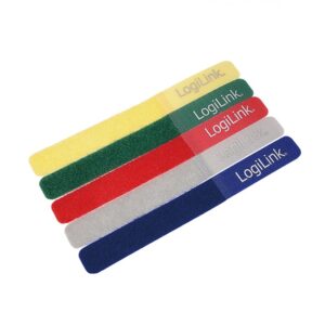 TIRAS DE VELCRO LOGILINK 20x180mm COLORES PACK 5 UNIDADES