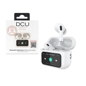 AURICULARES BLUETOOTH V5.4 PANTALLA TÁCTIL 4 MODOS DCU BLANCO
