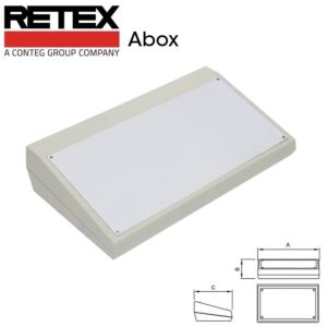 CAJA PUPITRE RETEX ABOX 2 (268x78x185mm) PLÁSTICO GRIS