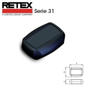 CAJA DE MANDO ABS RETEX SERIE 31 (60x40x18mm) NEGRA