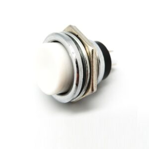 PULSADOR METÁLICO Ø16MM. NO (ABIERTO) BLANCO