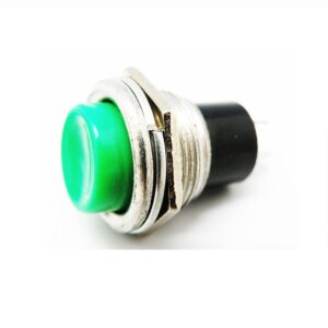 PULSADOR METÁLICO Ø16MM. NO (ABIERTO) VERDE