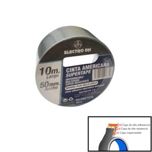 CINTA ADHESIVA AMERICANA SUPERTAPE 50mm x 10m GRIS