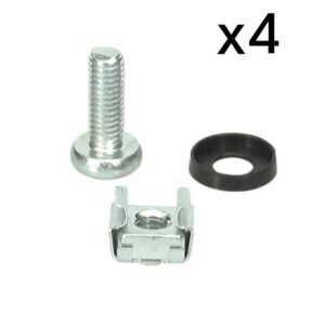 CONJUNTO FIJACIÓN RACK 4 UNDS. M6 (TORNILLO+ TUERCA + ARANDELA)