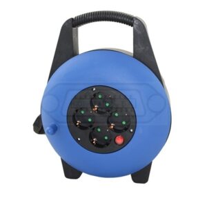 ENROLLACABLE MULTIENCHUFE 4 SALIDAS 10MTS.