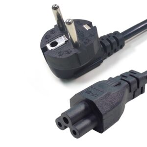 CABLE RED SCHUKO MACHO - IEC C5 HEMBRA (TREBOL) 1.5M.