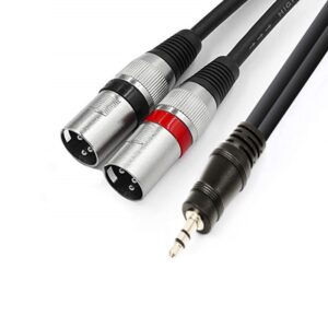 CABLE AUDIO JACK 3.5mm MACHO ST - 2x XLR 3P MACHO 3m