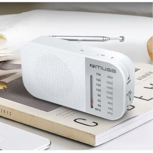 RADIO ANALÓGICA PORTÁTIL FM/MW MUSE M-025RW PILAS BLANCO