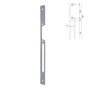 ARMADURA LARGA L22MM GRIS PARA ABREPUERTAS