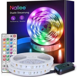 KIT 2 TIRAS LEDS RGB 12VDC ALIMENTADOR MANDO DUAL 15M