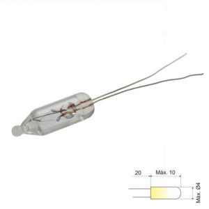LAMPARITA DE FILAMENTO Ø4mm 6V 0.04A 0.24W RABILLOS