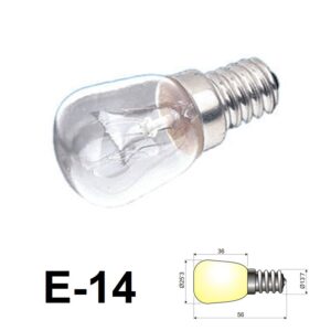 LAMPARITA DE FILAMENTO Ø25,3mm E14 AC 220V 15W FRIGORÍFICO