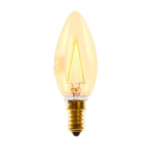 BOMBILLA LED FILAMENTO VELA GOLD Ø35mm 3W 230V 300Lm 2200K E-14