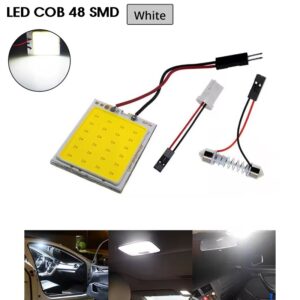 LED COB INTERIOR COCHE 48 SMD 35x40mm T10/W5W BLANCO