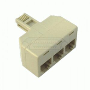 ADAPTADOR TELEFÓNICO RJ11 TRIPLE 1MACHO - 3HEMBRAS