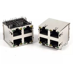 CONECTOR RJ45 x4 HEMBRA C.I. 90º BLINDADO