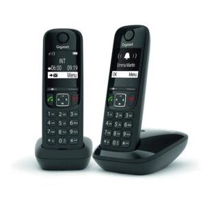 TELÉFONO INALÁMBRICO DECT DUO GIGASET AS690 NEGRO