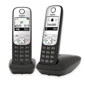 TELÉFONO INALÁMBRICO GIGASET A690 DUO DECT NEGRO/GRIS