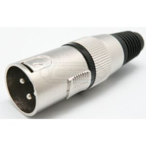 CONECTOR XLR 3P MACHO AÉREO RECTO