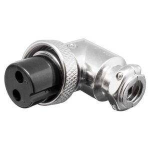 CONECTOR GX16 2P HEMBRA AEREA ACODADO