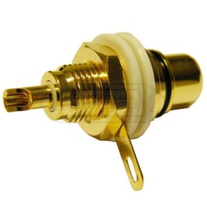 CONECTOR RCA HEMBRA CHASIS AISLADO NEGRO