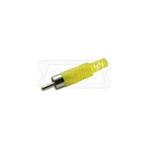 CONECTOR RCA MACHO PLÁSTICO AMARILLO