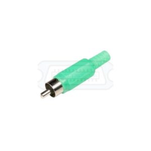 CONECTOR RCA MACHO PLÁSTICO VERDE