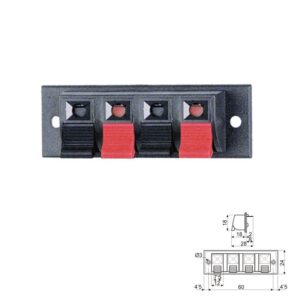 CONECTOR ALTAVOZ 4P PRESIÓN PANEL