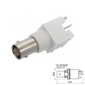 CONECTOR BNC HEMBRA RECTO CHASIS ROSCA / PCB