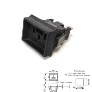 BASE RED 3P HEMBRA CHASIS PRESIÓN 6A/250V BULGIN PX0780