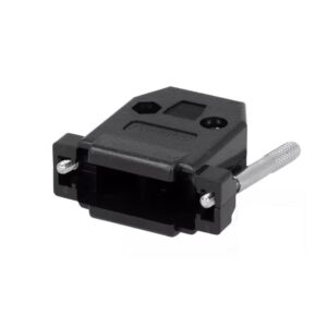 CARCASA SUB-D 15P PLÁSTICO RECTO NEGRO TORNILLOS LARGOS