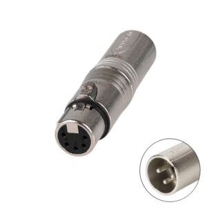 ADAPTADOR XLR 3P MACHO - XLR 5P HEMBRA (DMX) NEUTRIK