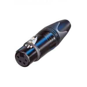 CONECTOR XLR 4P HEMBRA AÉREO NEUTRIK NEGRO/DORADO