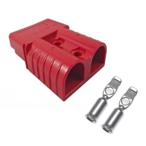 CONECTOR MODULAR DE POTENCIA 2 VIAS PINES 50A 600V ROJO
