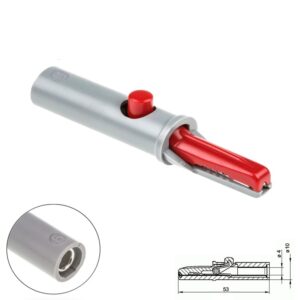 PINZA COCODRILO AISLADA Ø4mm 6A HIRSCHMANN AK10 ROJA